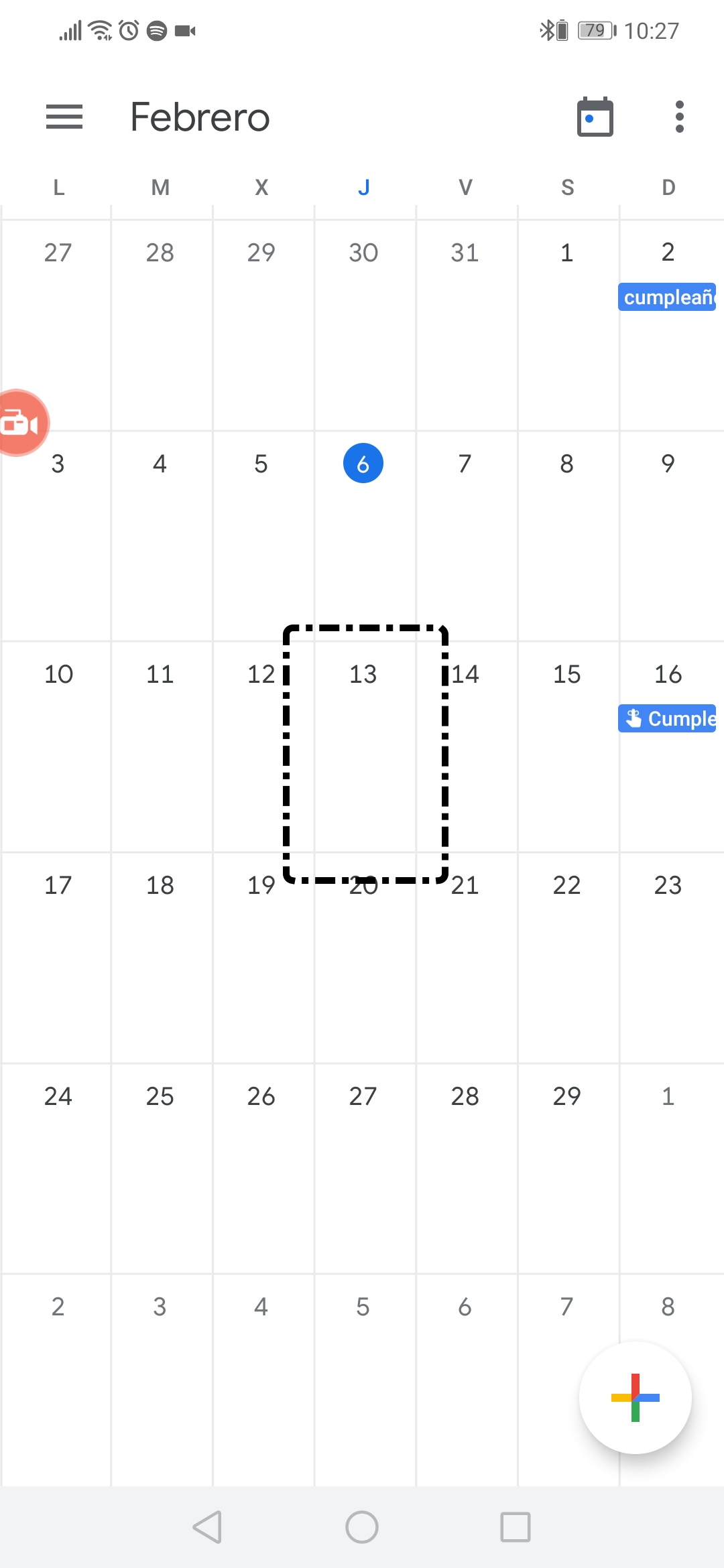 Calendar Editar o Eliminar recordatorios
